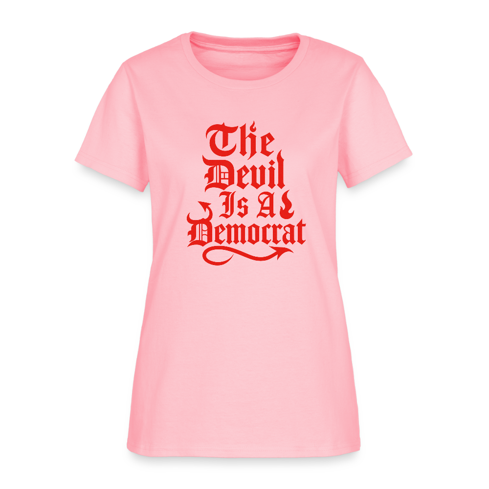 The Devil Is A Democrat Women's T-Shirt - pink