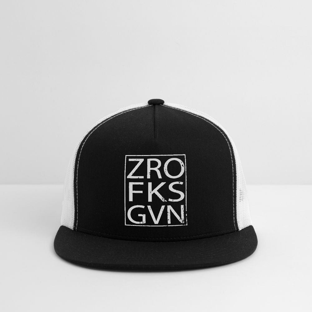 Zero Fucks Given Trucker Hat - black/white