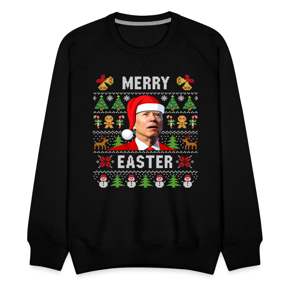 Funny Joe Biden Christmas Men’s Premium Sweatshirt - black