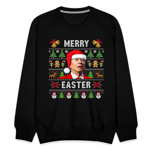 Funny Joe Biden Christmas Men’s Premium Sweatshirt - black