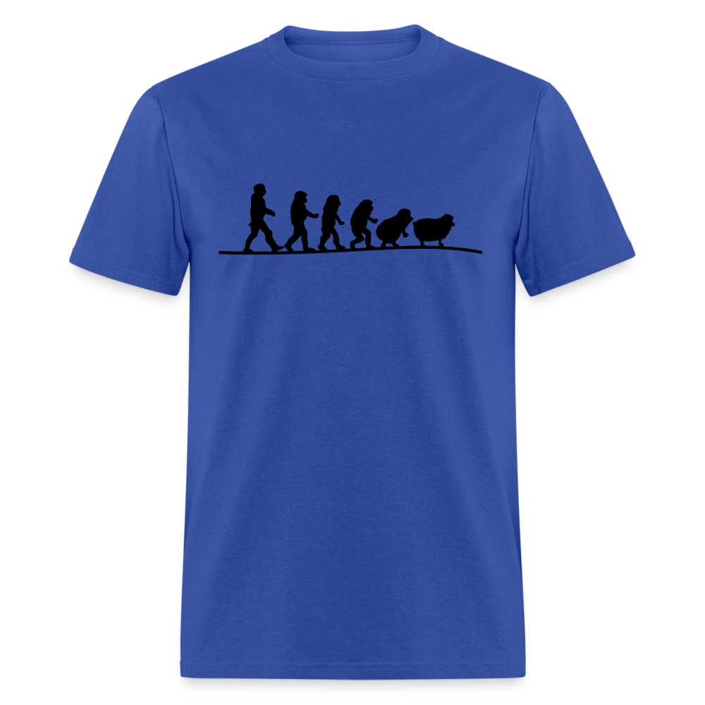 Human Evolution to Sheep Classic T-Shirt - royal blue