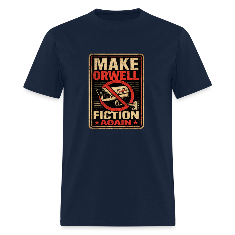 Make Orwell Fiction Again Men's T-Shirt - navy