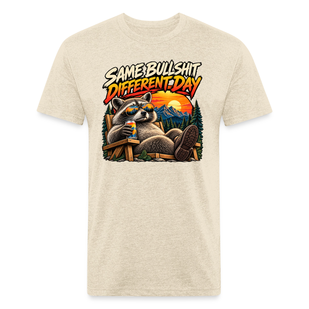 Same Bullshit Different Day – Men's Fitted Graphic T-Shirt - heather cream