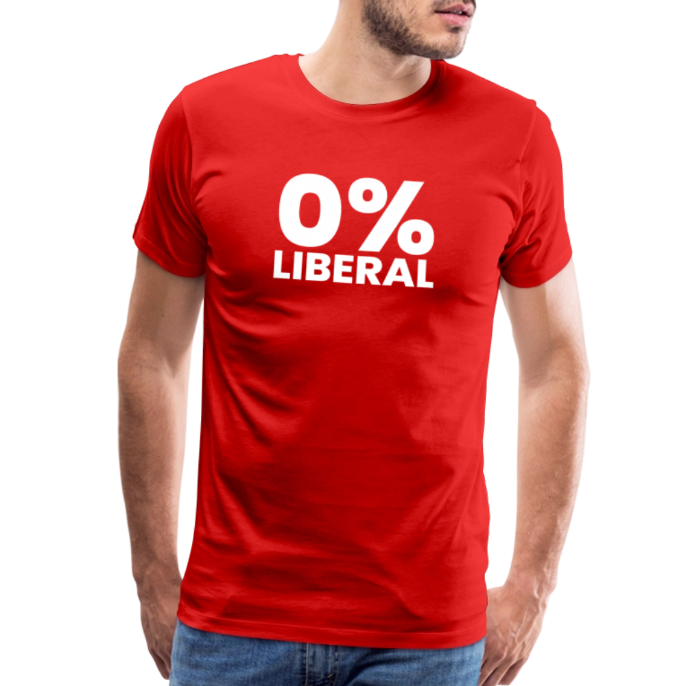 0% Liberal Men's Premium T-Shirt - red