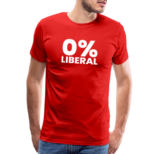 0% Liberal Men's Premium T-Shirt - red