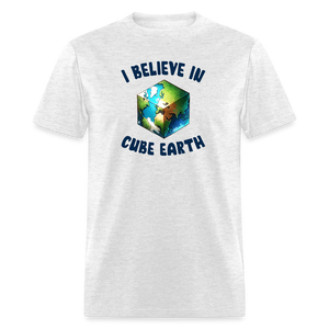 I Believe In Cube Earth Unisex Classic T-Shirt - light heather gray