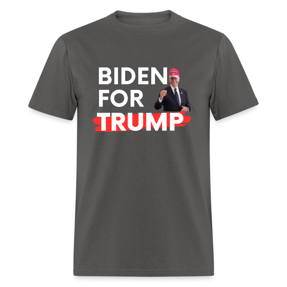 Biden For Trump Funny Classic T-Shirt - charcoal