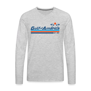 Gulf of America Men's Premium Long Sleeve T-Shirt - heather gray