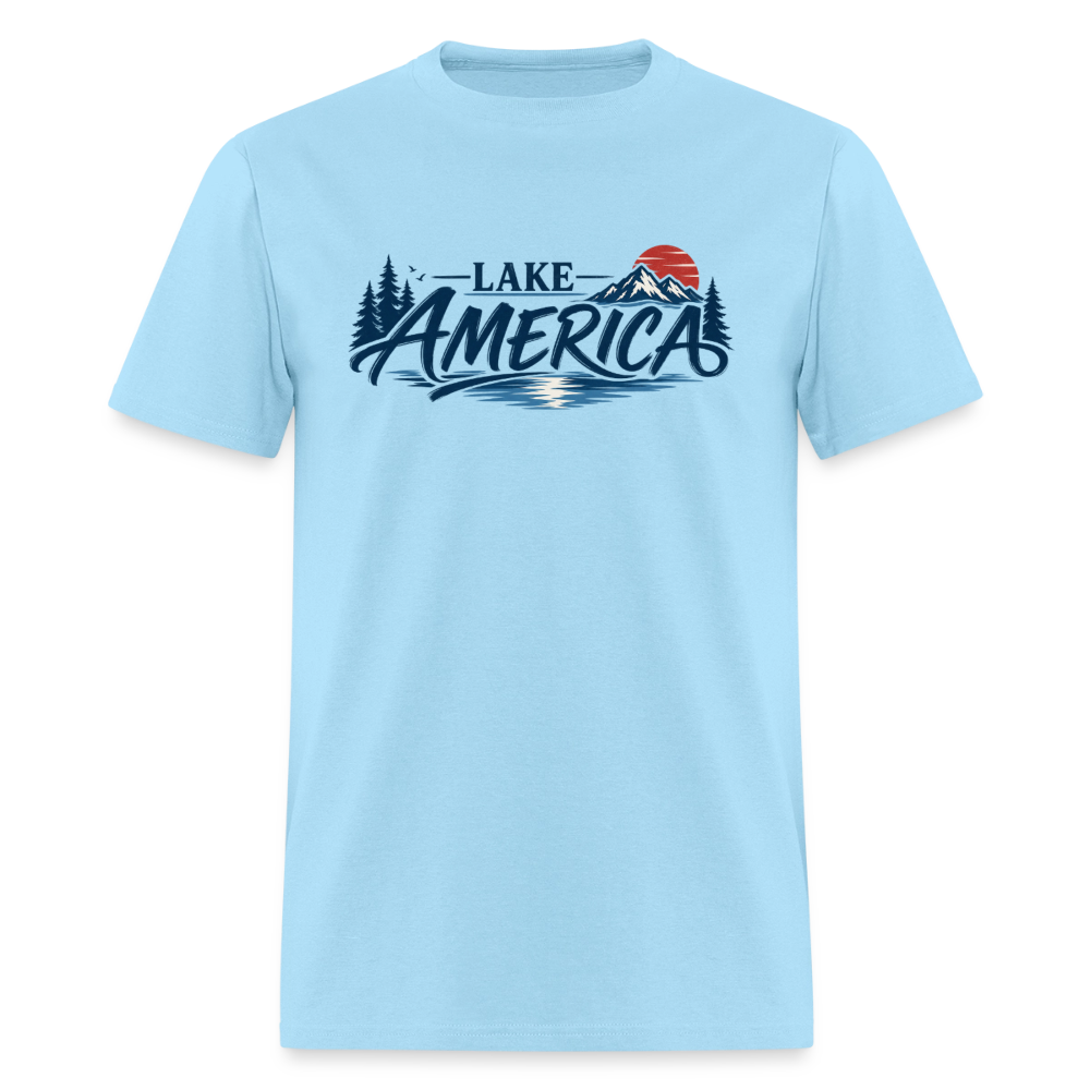 Lake America Men's T-Shirt - powder blue