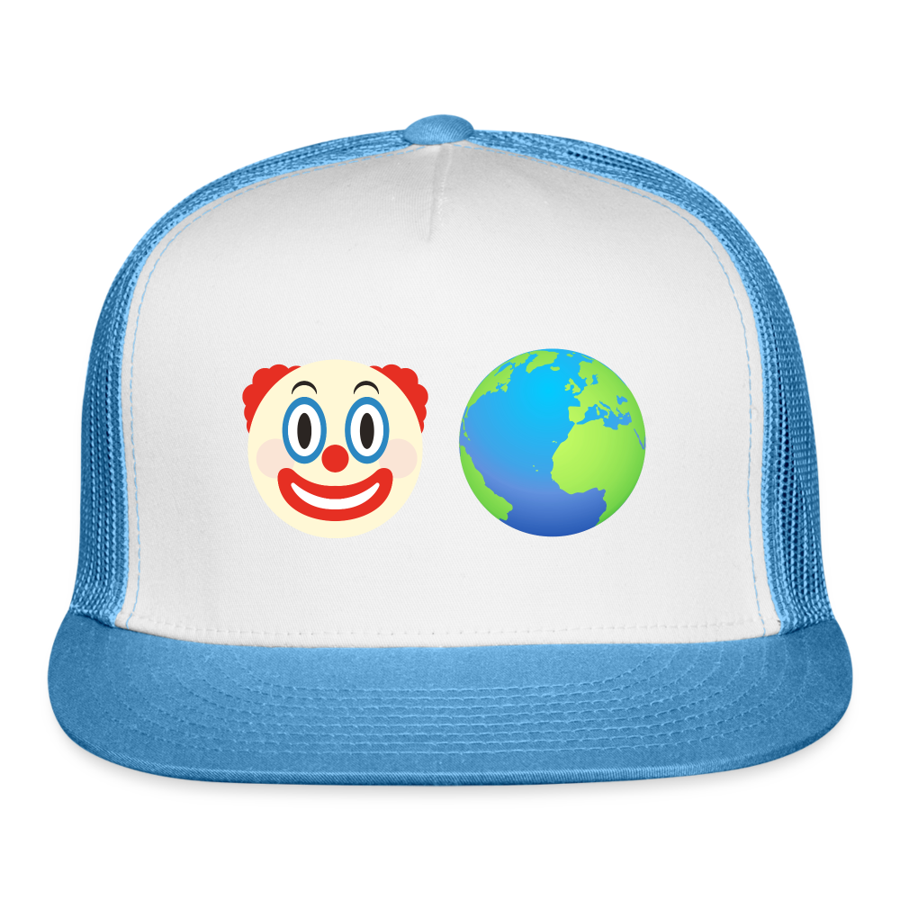 Clown World Trucker Hat - white/blue