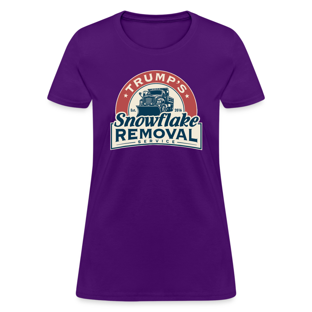 Trump's Snowflake Removal Service Women's T-Shirt - purple