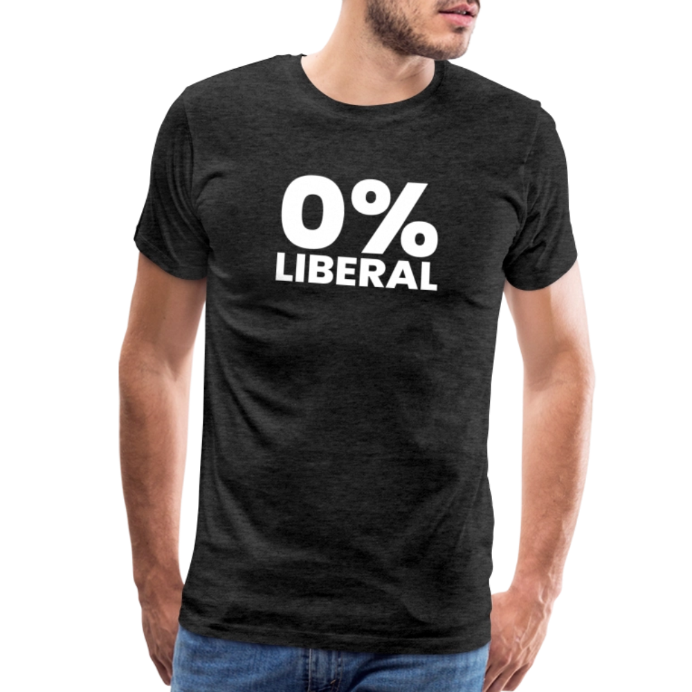 0% Liberal Men's Premium T-Shirt - charcoal grey