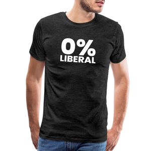 0% Liberal Men's Premium T-Shirt - charcoal grey