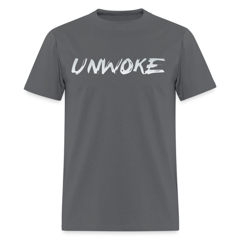 UNWOKE - Anti Woke Classic T-Shirt - charcoal