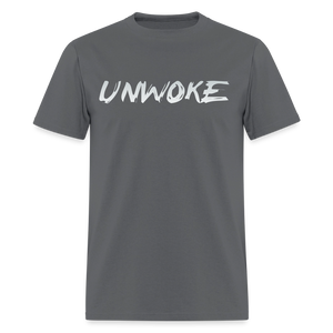UNWOKE - Anti Woke Classic T-Shirt - charcoal