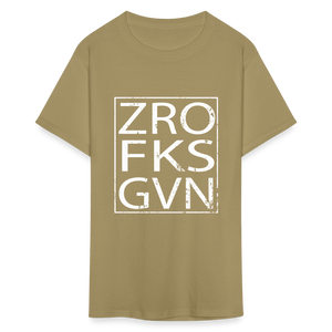 Zero Fucks Given Unisex Classic T-Shirt - khaki