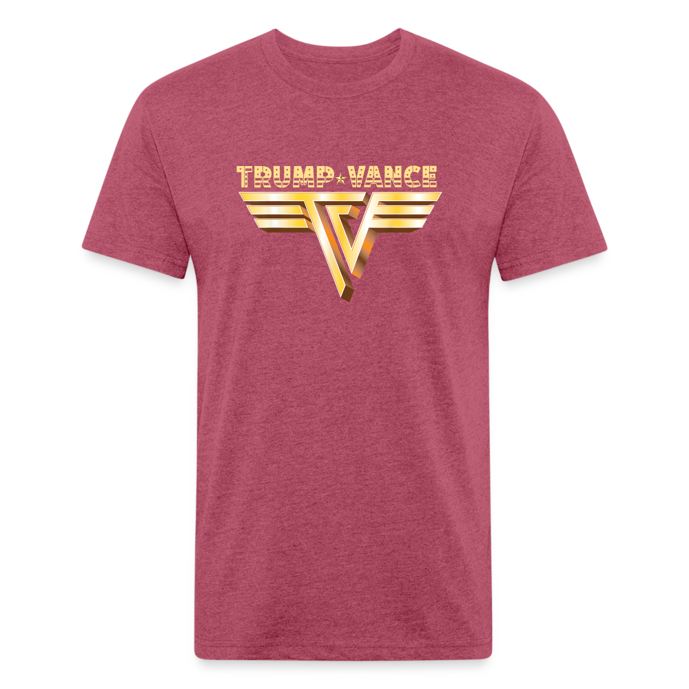 Trump/Vance Fitted Cotton/Poly T-Shirt by Next Level - heather burgundy