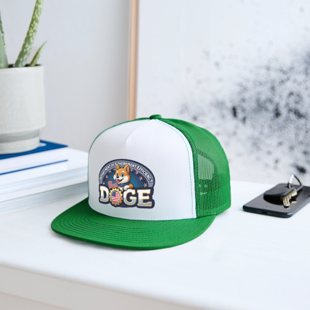 DOGE Trucker Hat - white/kelly green