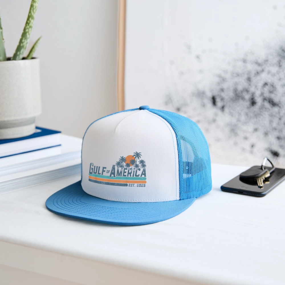 Gulf of America Retro Trucker Hat - white/blue