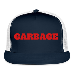 Garbage Trucker Hat - navy/white