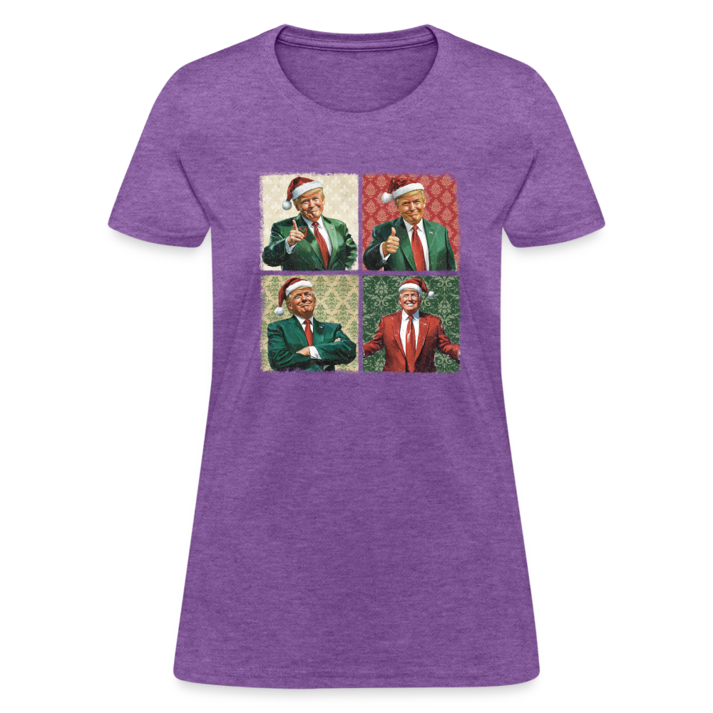 Trump Christmas Women's T-Shirt - purple heather