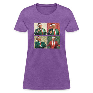 Trump Christmas Women's T-Shirt - purple heather