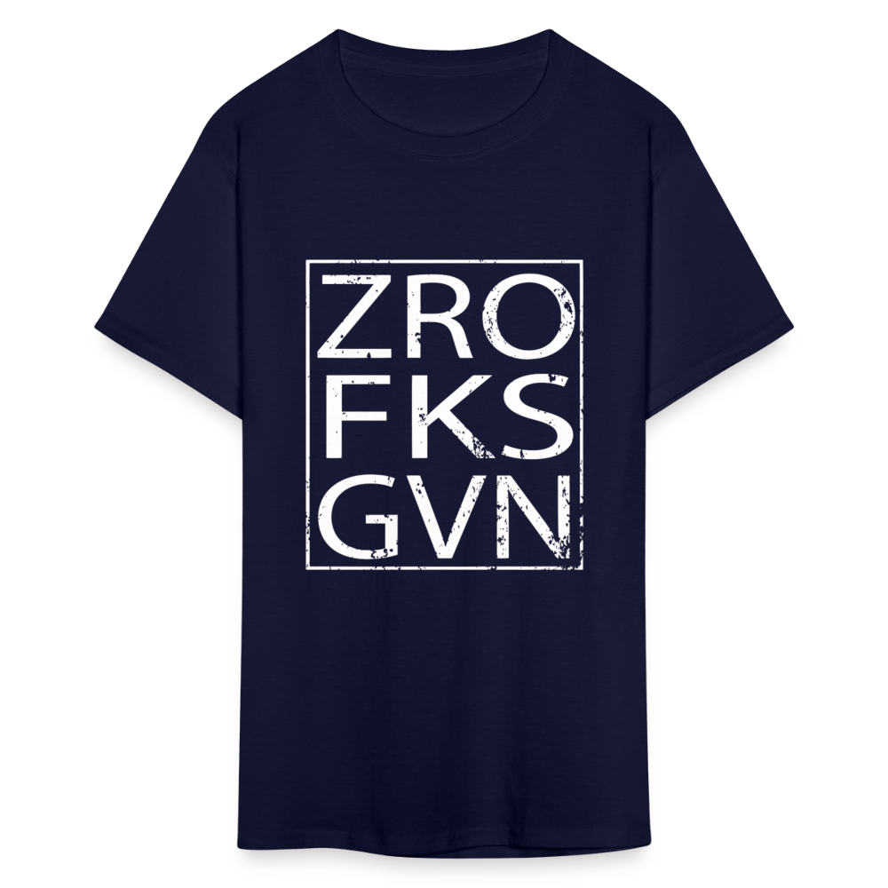 Zero Fucks Given Unisex Classic T-Shirt - navy