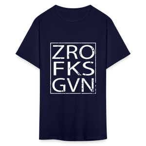 Zero Fucks Given Unisex Classic T-Shirt - navy