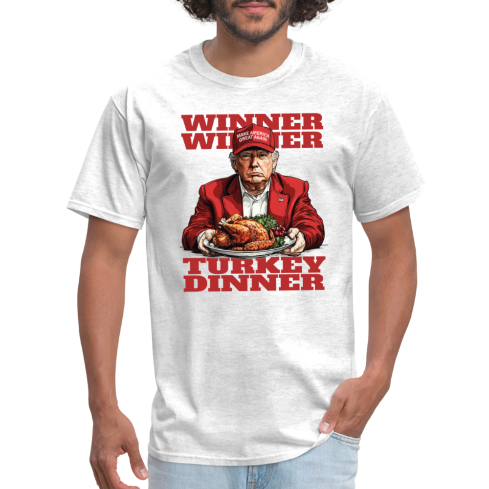 Donald Trump - Winner Winner Turkey Dinner Thanksgiving Classic T-Shirt - light heather gray