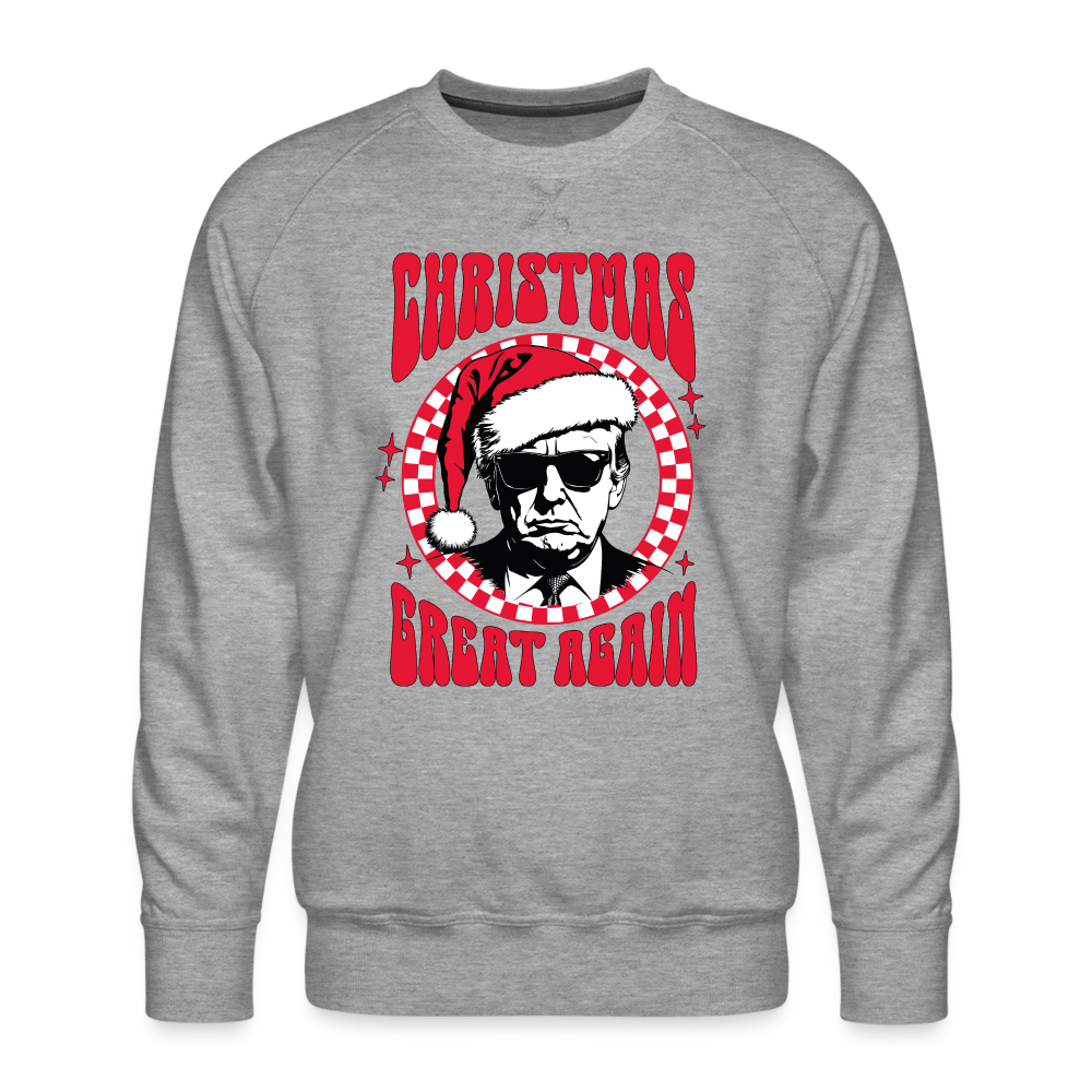 Christmas Great Again Men’s Premium Sweatshirt - heather grey