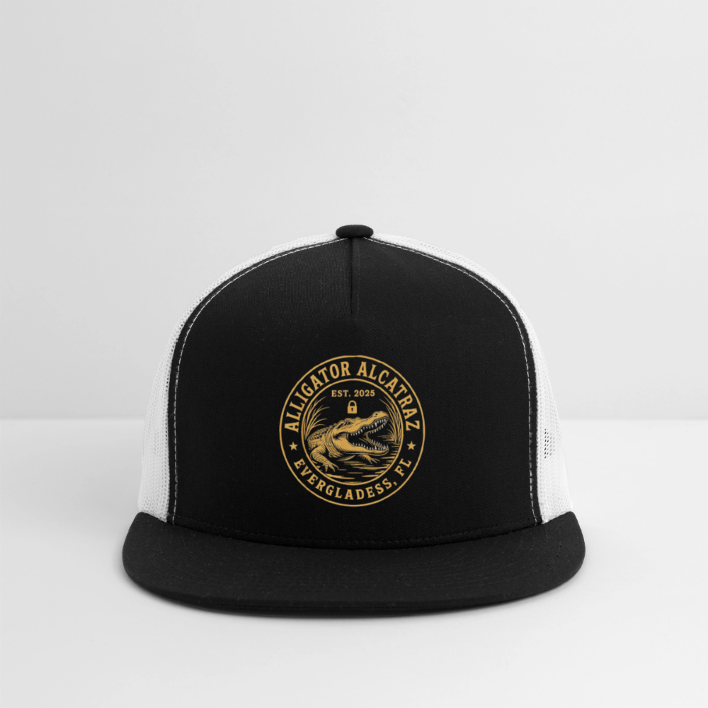 Alligator Alcatraz Trucker Hat - black/white