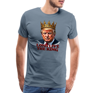 Donald Trump "Long Live The King" Men's Premium T-Shirt - steel blue