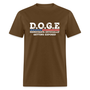 D.O.G.E Democrats Officially Getting Exposed Unisex Classic T-Shirt - brown