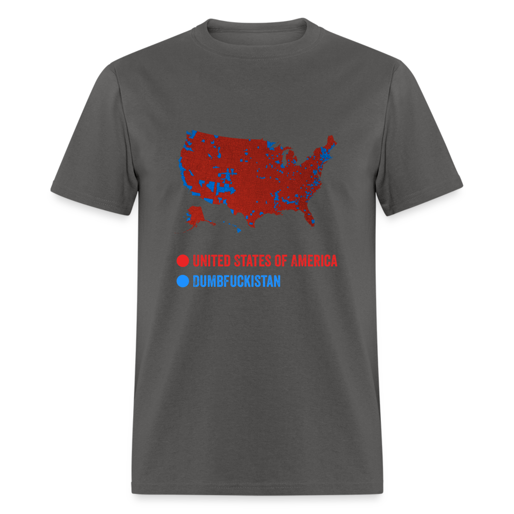 Election Map United States of America & Dumbfuckistan Funny Unisex Classic T-Shirt - charcoal