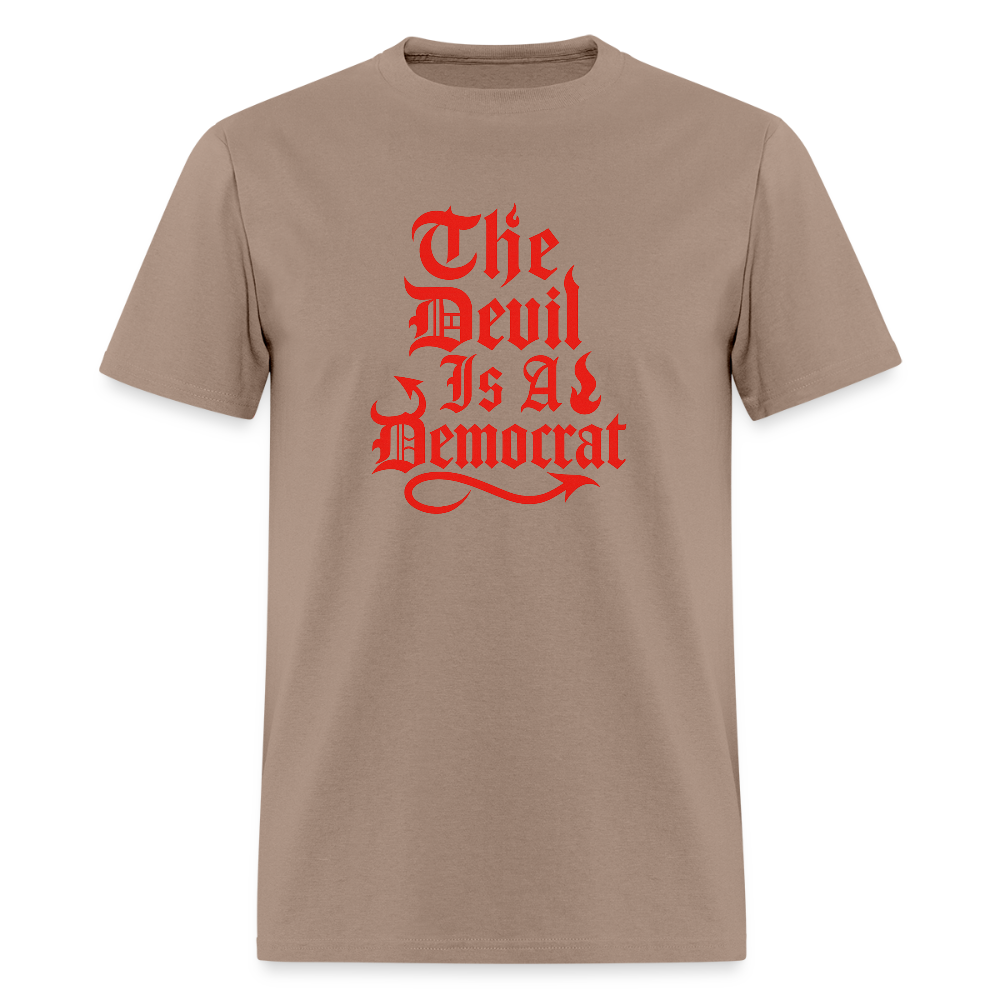The Devil Is A Democrat T-Shirt - brown savana