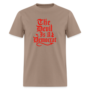 The Devil Is A Democrat T-Shirt - brown savana