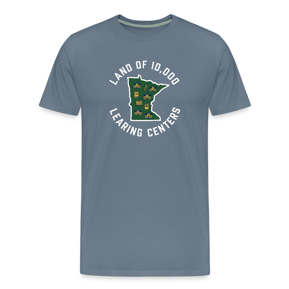 Land of 10,000 Learning Centers Funny Men's Premium T-Shirt - steel blue