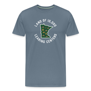 Land of 10,000 Learning Centers Funny Men's Premium T-Shirt - steel blue