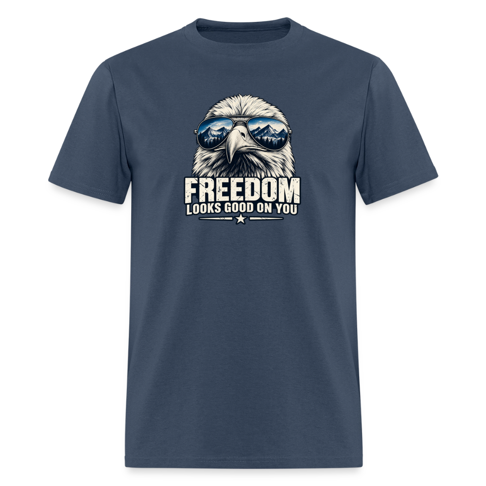Freedom Looks Good on You Classic T-Shirt -  blue dusk