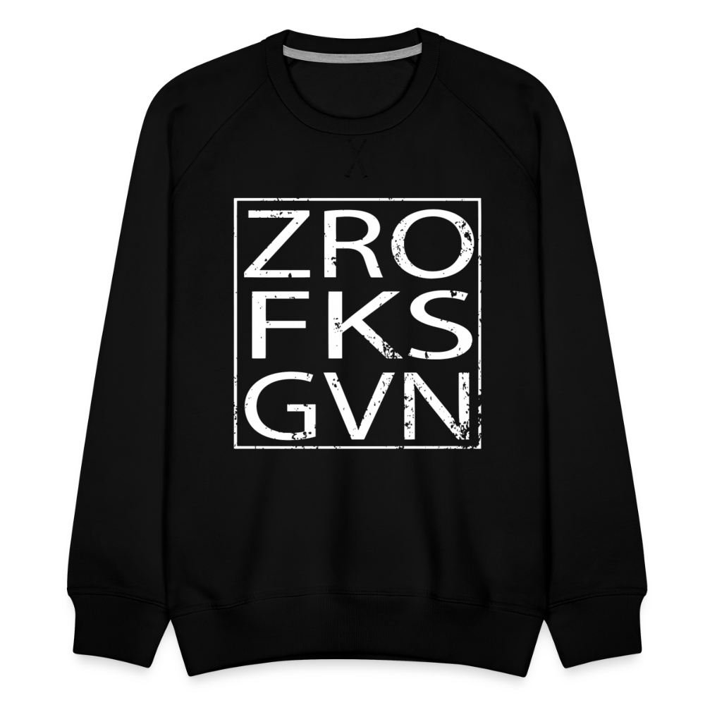 Zero Fucks Given Men’s Premium Sweatshirt - black