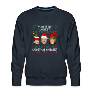 This Is My Ugliest Christmas Sweater Men’s Premium Sweatshirt - navy