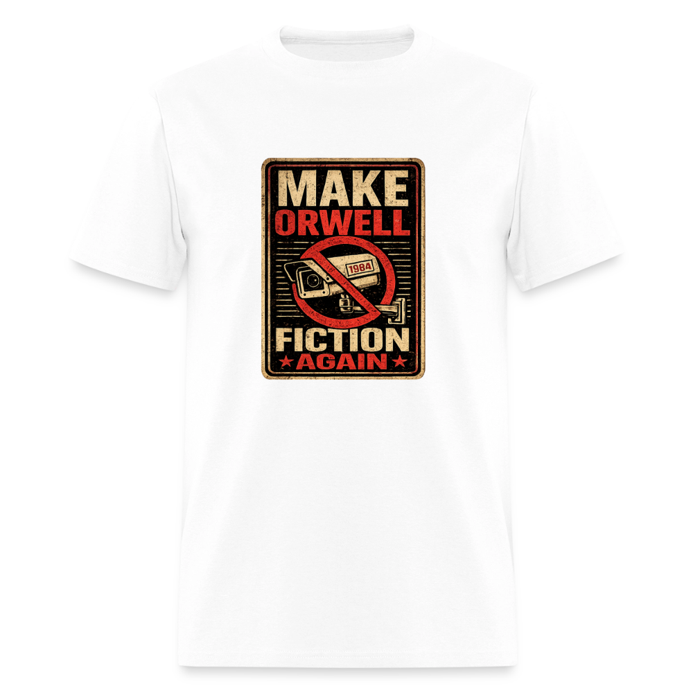Make Orwell Fiction Again Men's T-Shirt - white