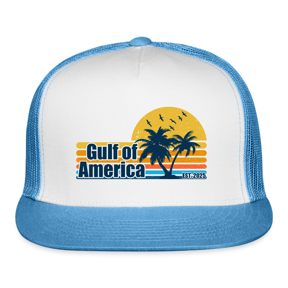 Gulf of America v3 Trucker Hat - white/blue