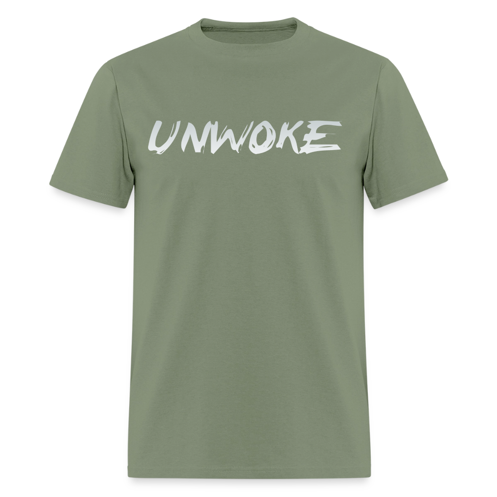 UNWOKE - Anti Woke Classic T-Shirt - military green