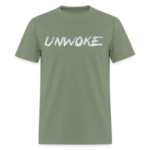 UNWOKE - Anti Woke Classic T-Shirt - military green