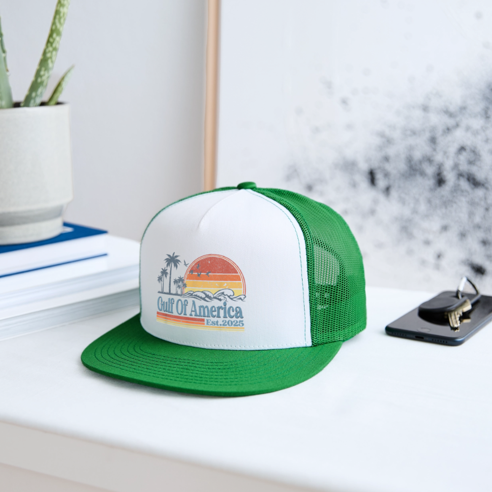 Gulf of America v2 Trucker Hat - white/kelly green