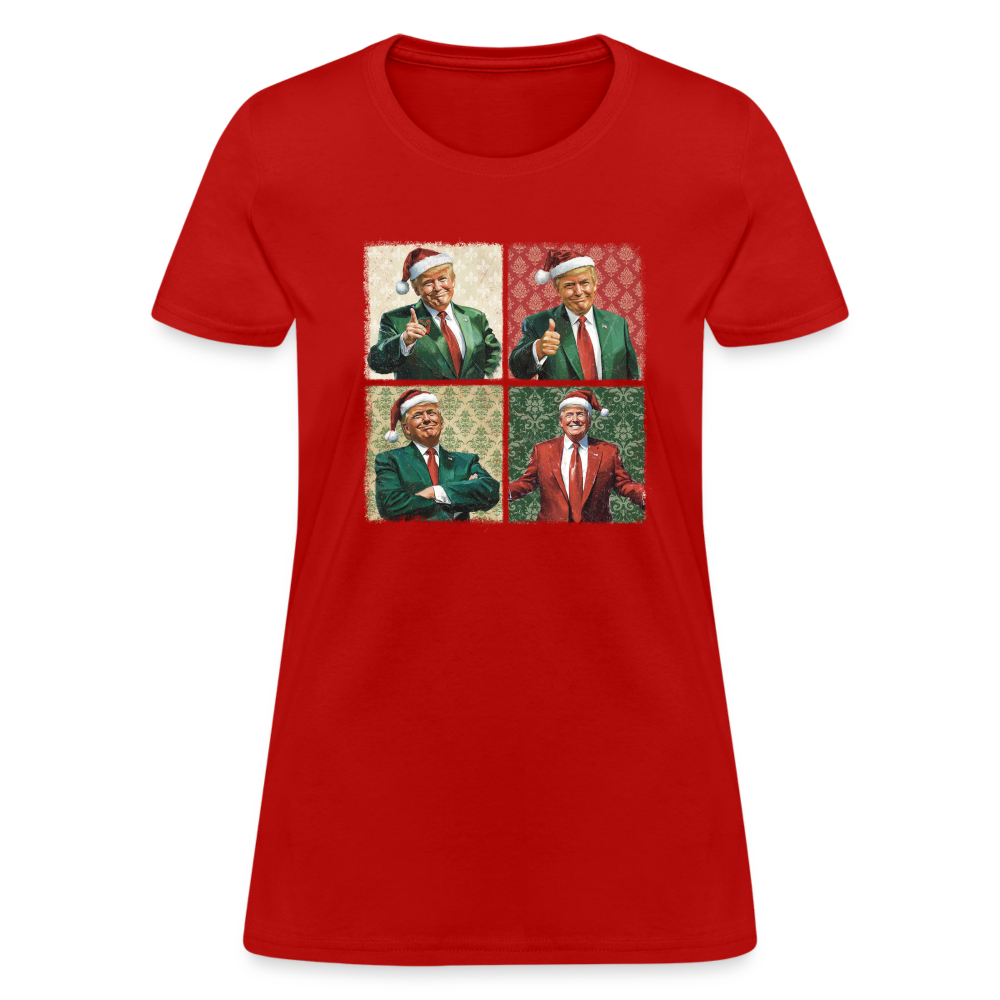 Trump Christmas Women's T-Shirt - red