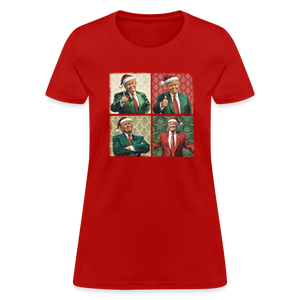 Trump Christmas Women's T-Shirt - red