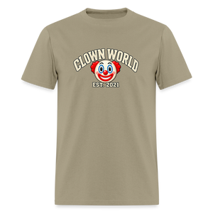 Clown World Est. 2021 Classic T-Shirt - khaki