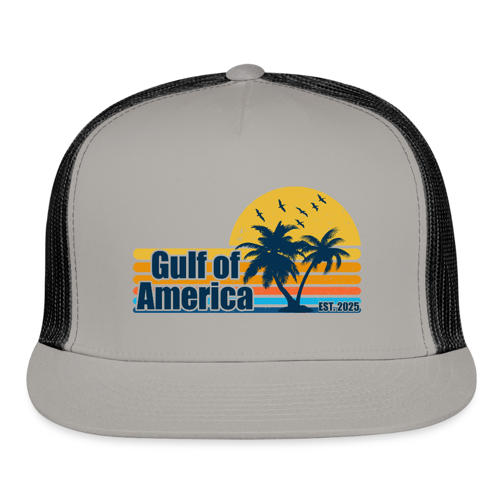 Gulf of America v3 Trucker Hat - gray/black